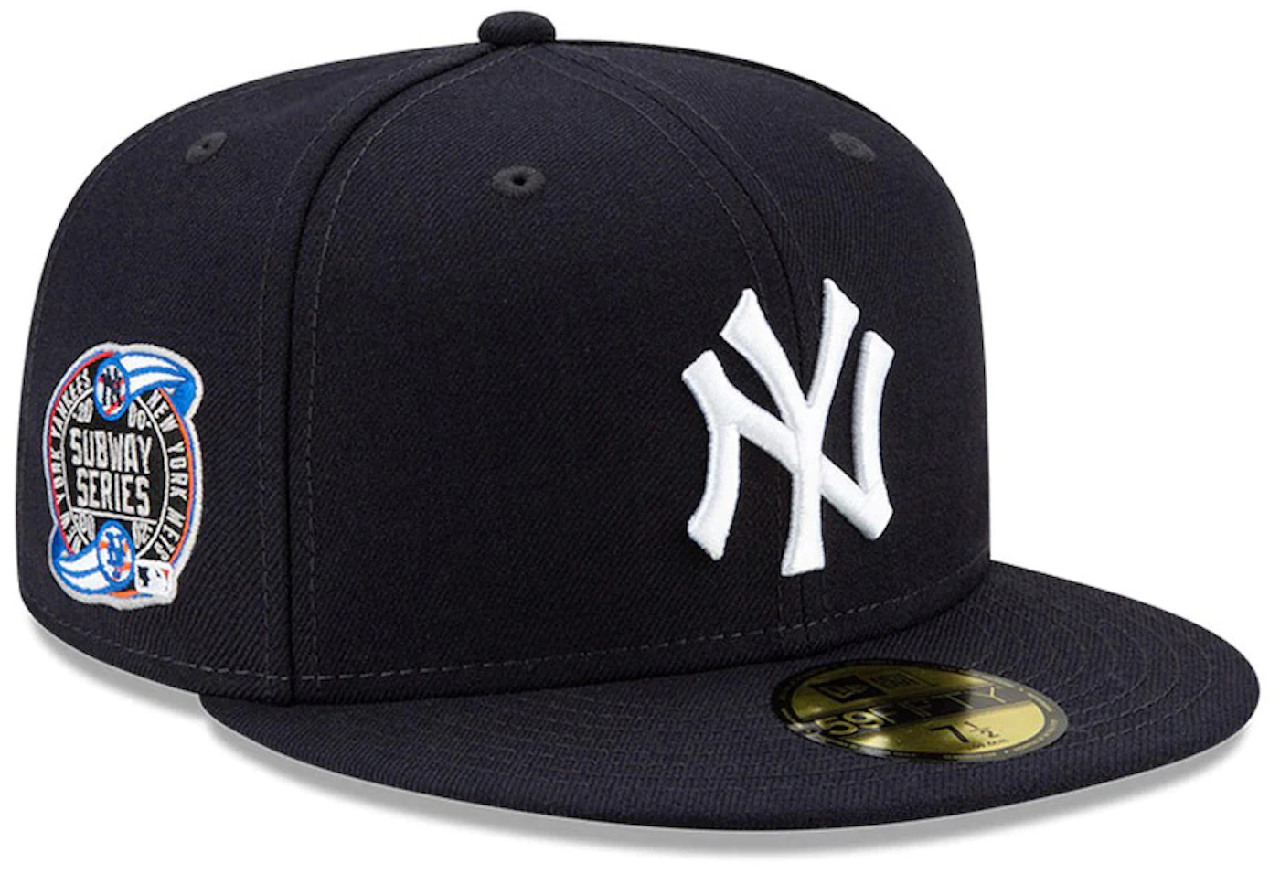 New Era New York Yankees 59Fifty Men's Fitted Hat Cap Navy Blue-White