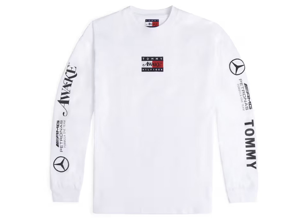 Pre-owned Awake X Tommy X Mercedes-amg F1 L/s Tee White