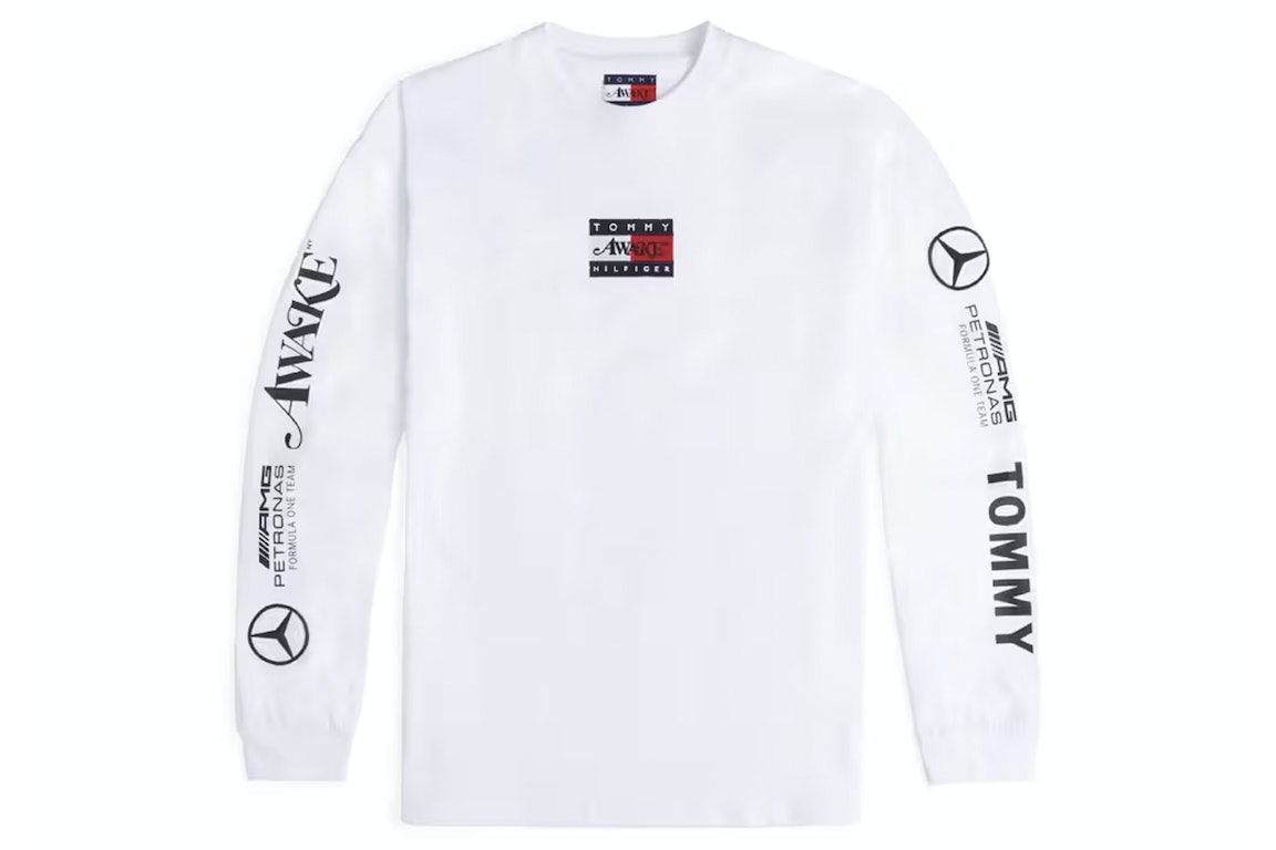 Pre-owned Awake X Tommy X Mercedes-amg F1 L/s Tee White