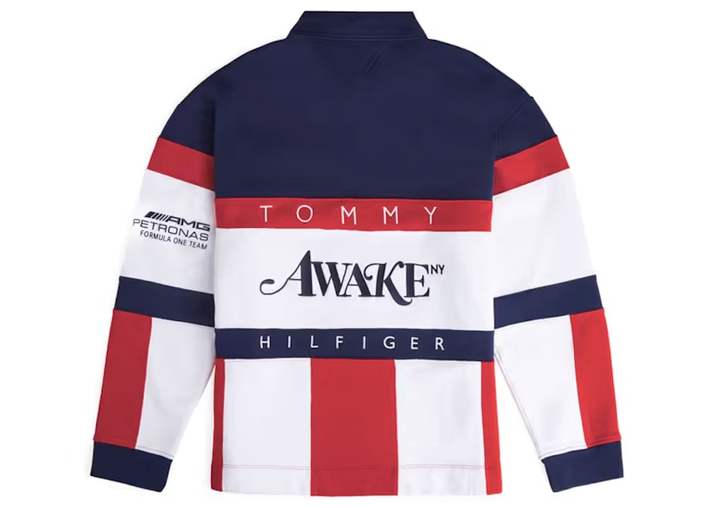 Tommy jeans 90s colour block best sale rugby shirt