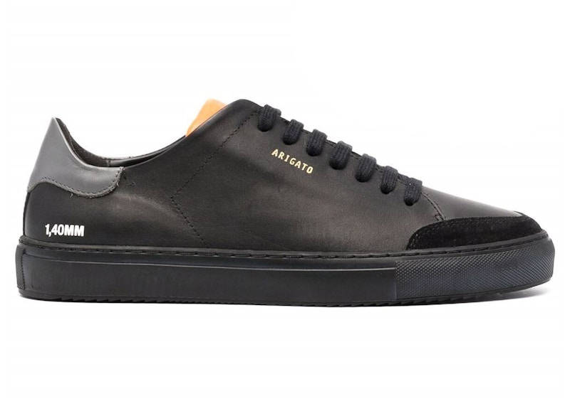 Pre-owned Axel Arigato Men's Clean 90 Triple Sneakers In Black/grey/orange In Multi