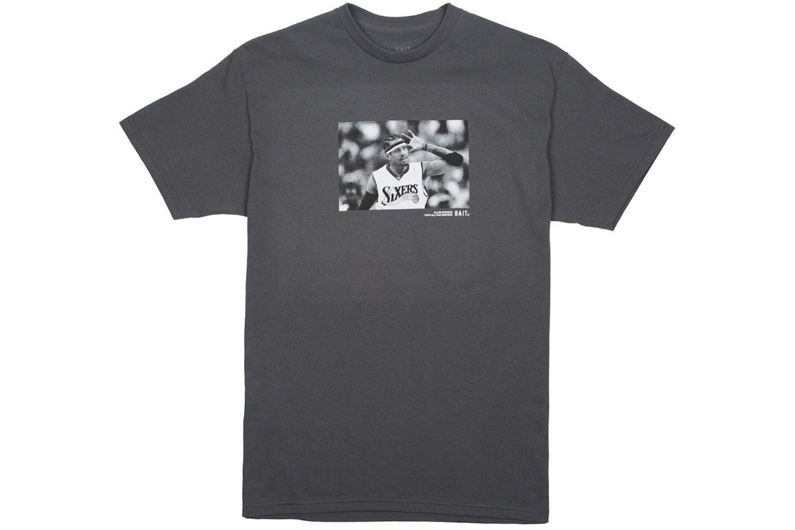 Pre-owned Bait X Allen Iverson Hall Of Fame Tee Gray