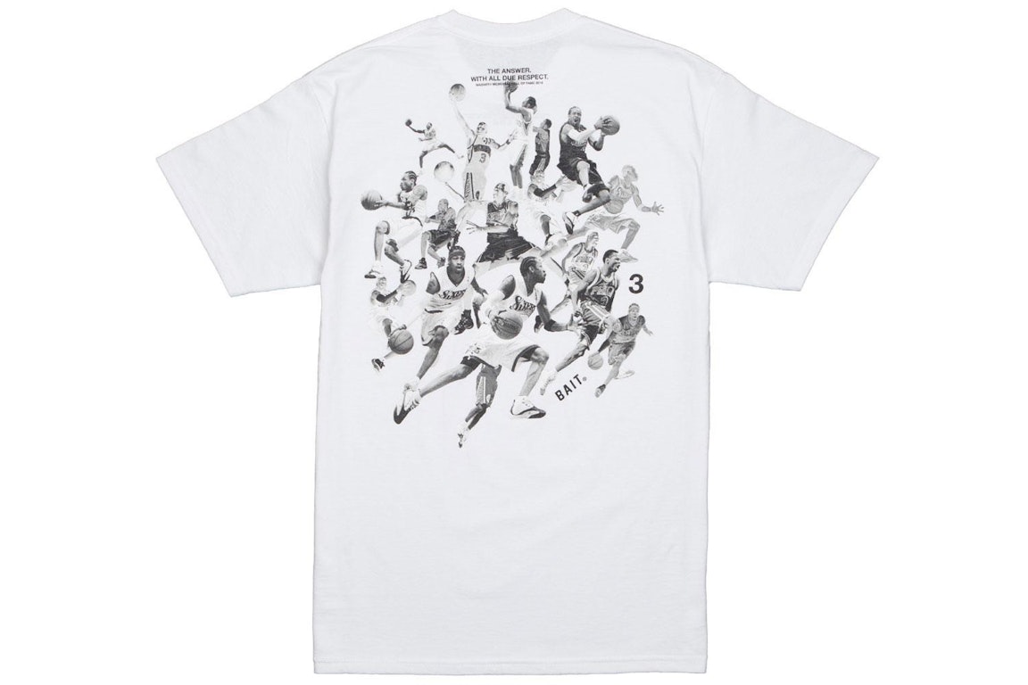Pre-owned Bait X Allen Iverson Hall Of Fame Tee White