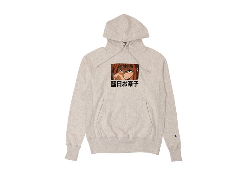 BAIT x Champion x My Hero Acadamia Men Uraraka Reverse Weave Sweater Gray Men s FW24 US