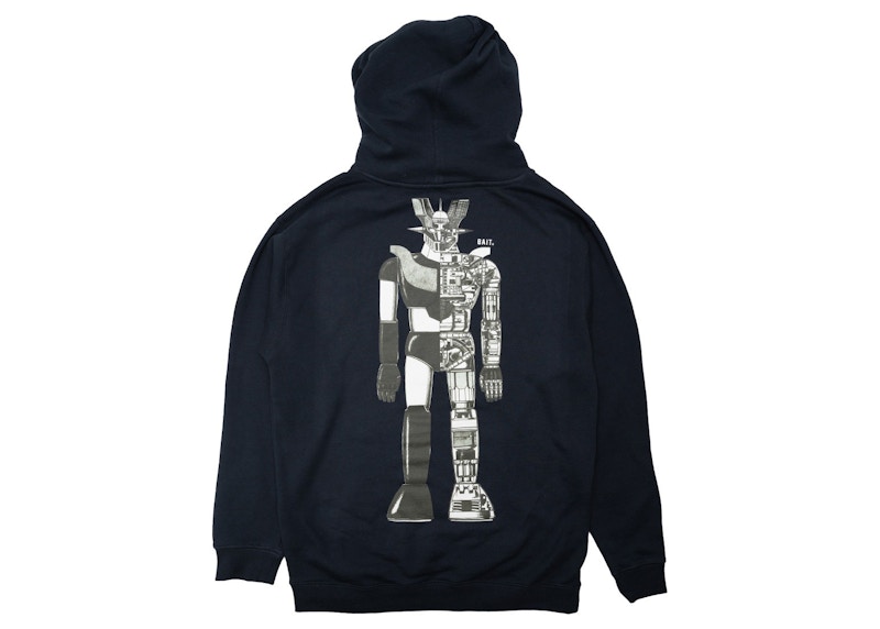Pre-owned Bait Men's X Goodsmile X Mazinger Robot Scheme Hoodie In Navy Blue
