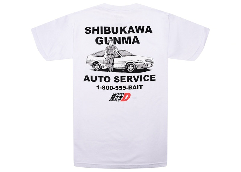 Camiseta BAIT x Initial D Auto Service Blanco