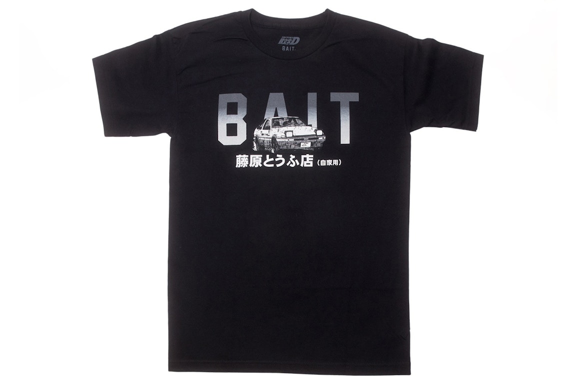 Pre-owned Bait X Initial D  Logo Design Tee Black