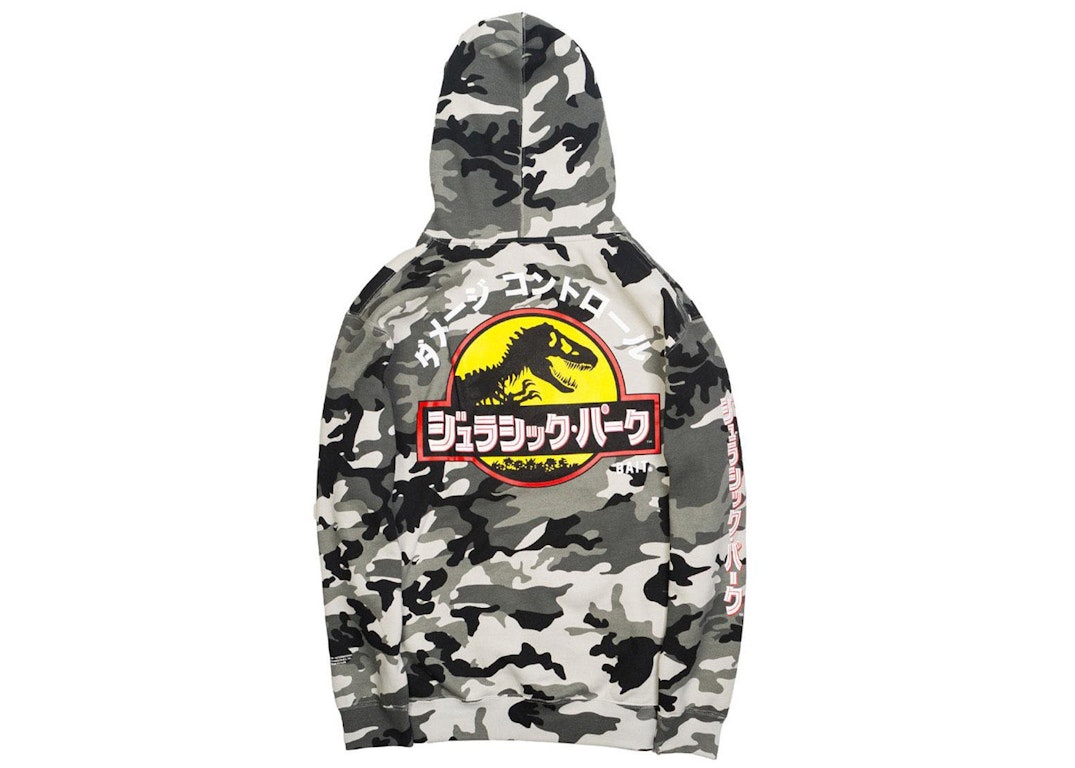Pre-owned Bait X Jurassic Park Damage Control Hoodie Camo