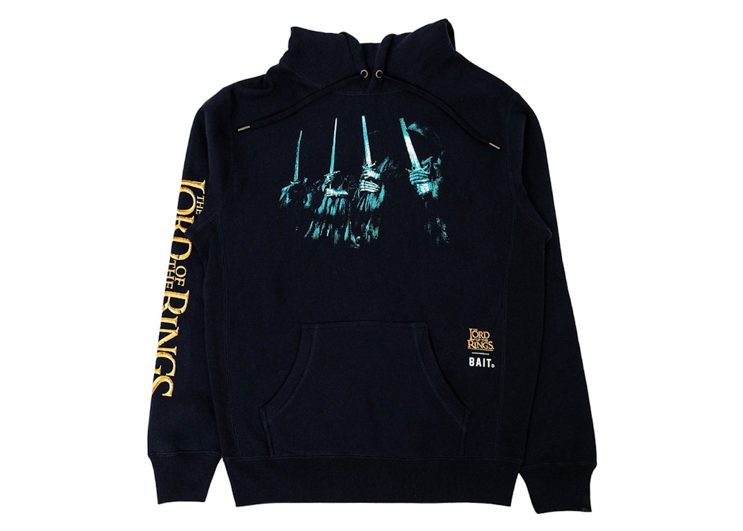 Pre-owned Bait X Lord Of The Rings Ringwraith Hoodie Navy