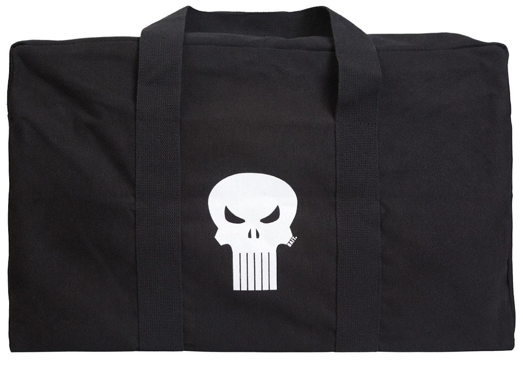 Pre-owned Bait X Marvel The Punisher Large Military Canvas Duffle Bag Black