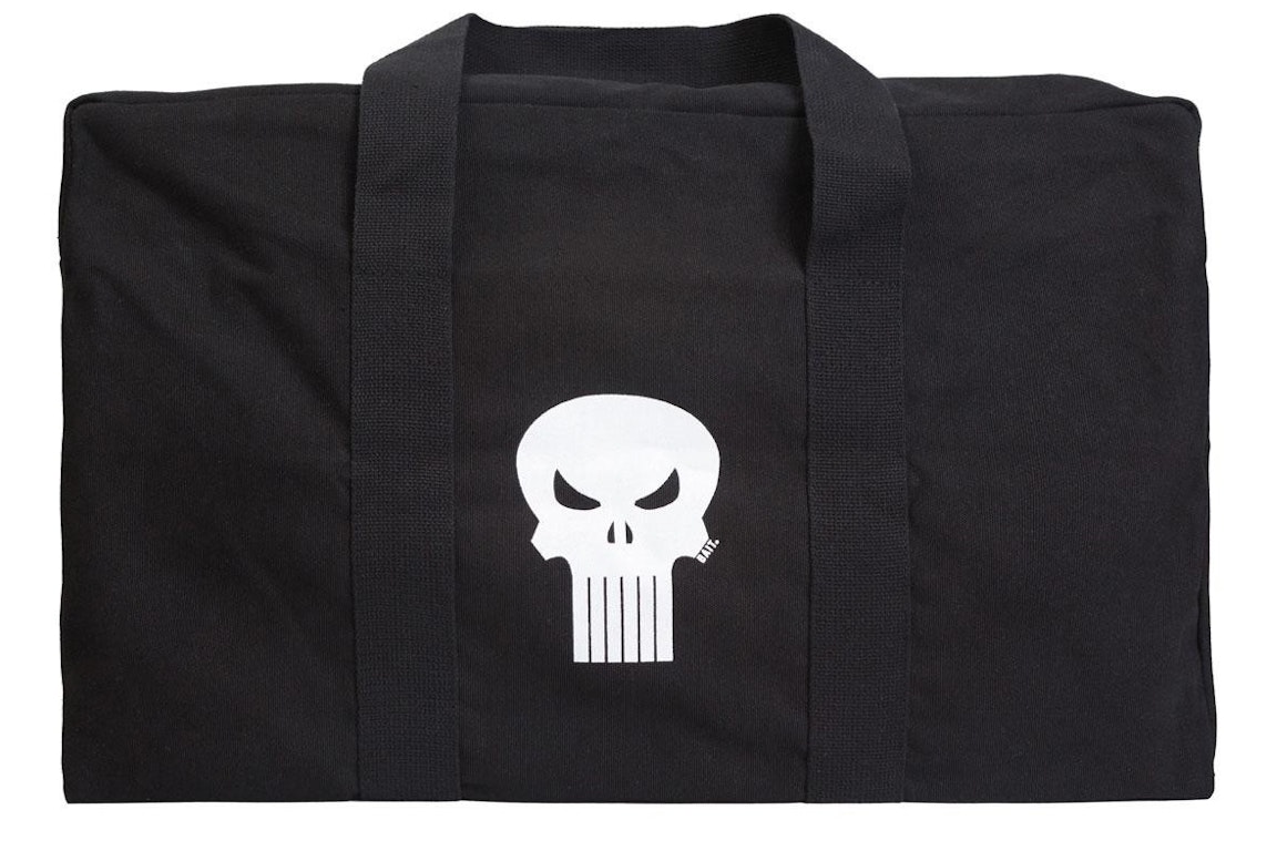 Pre-owned Bait X Marvel The Punisher Large Military Canvas Duffle Bag Black