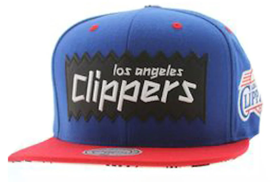 BAIT x Mitchell And Ness Los Angeles Clippers STA3 Wool Snapback Cap Royal/Red