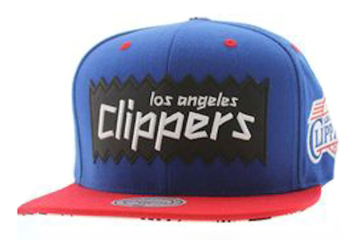 Pre-owned Bait X Mitchell And Ness Los Angeles Clippers Sta3 Wool Snapback Cap Royal/red