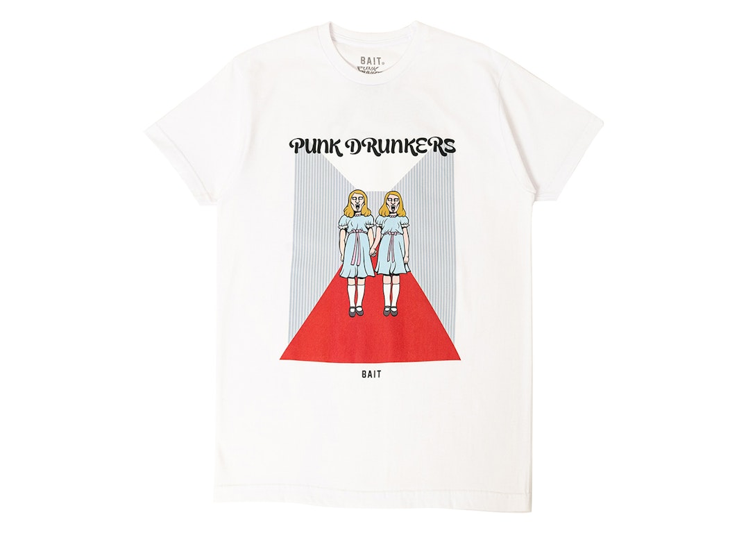 Pre-owned Bait X Punk Drunkers Twins Tee White