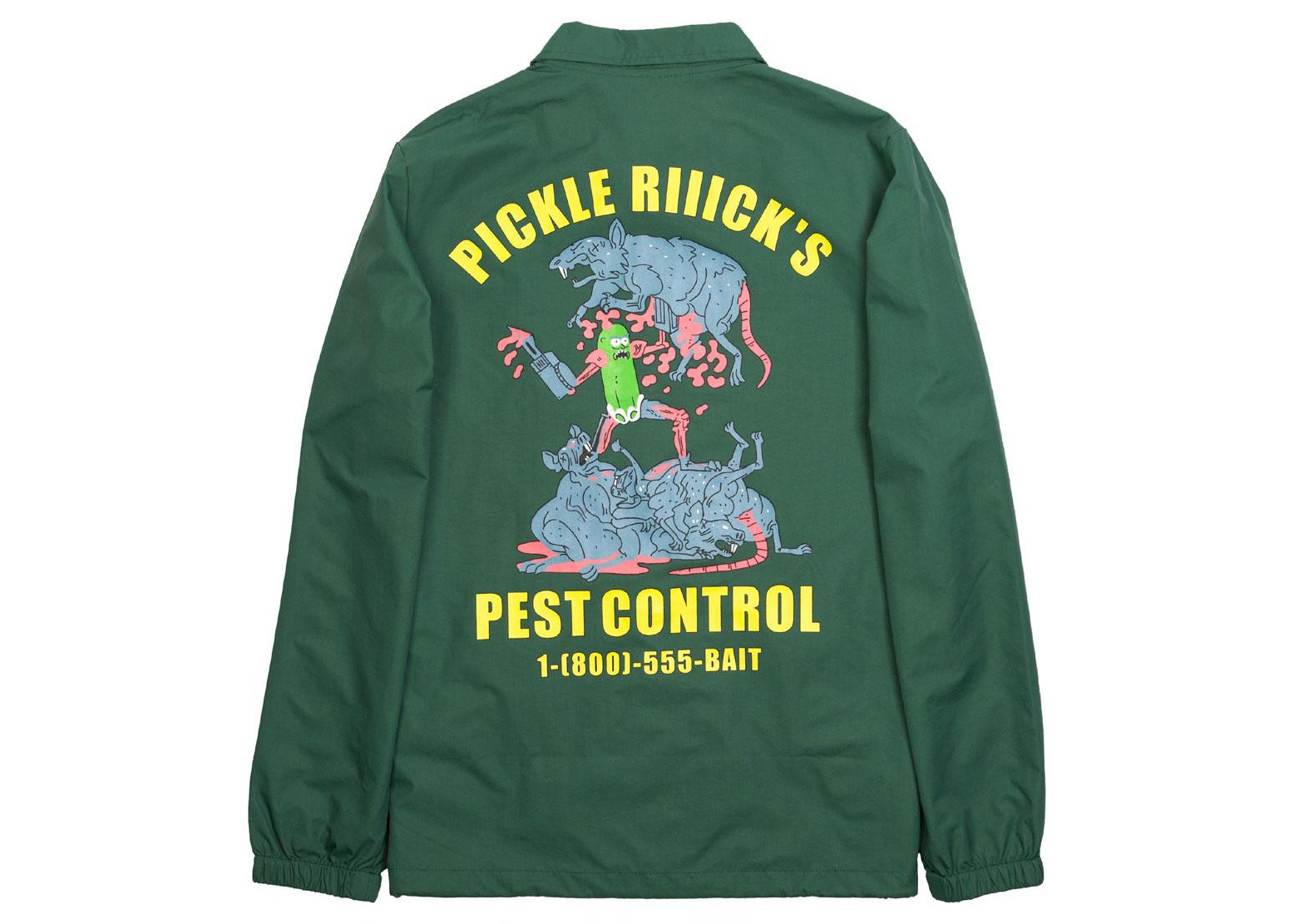 BAIT x Rick And Morty Pickle Rick Coaches Jacket Green/Forest
