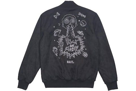 BAIT x Rick And Morty Reversible Varsity Jacket Black Men's SS22