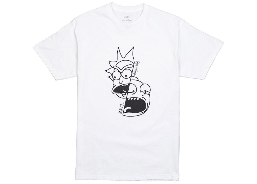Pre-owned Bait X Rick And Morty Split Tee White