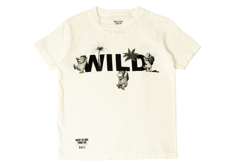 Pre-owned Bait X Where The Wild Things Are Big Kids Wild Tee Shirt In White