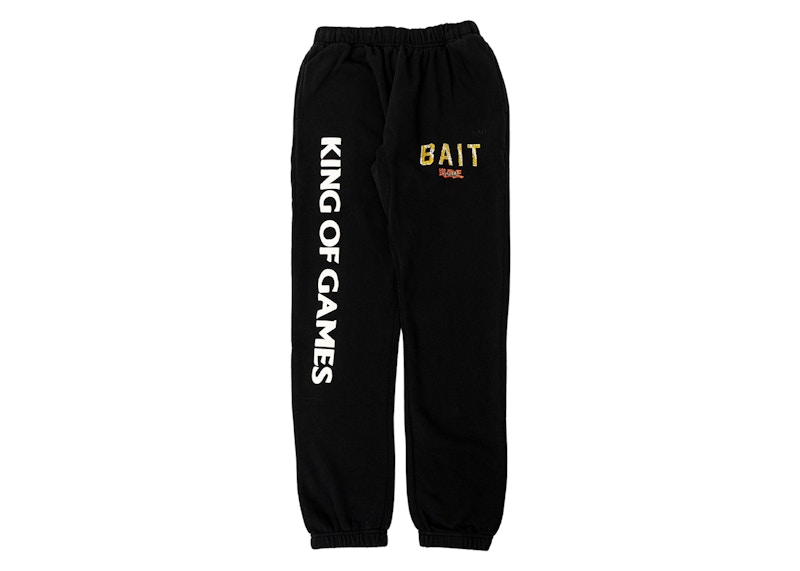 Pre-owned Bait Men's X Yu Gi Oh King Of Games Sweat Pants In Black