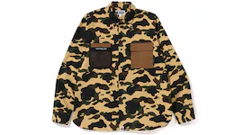 BAPE 1St Camo Outdoor Detail Pocket Relaxed Fit Shirt Yellow