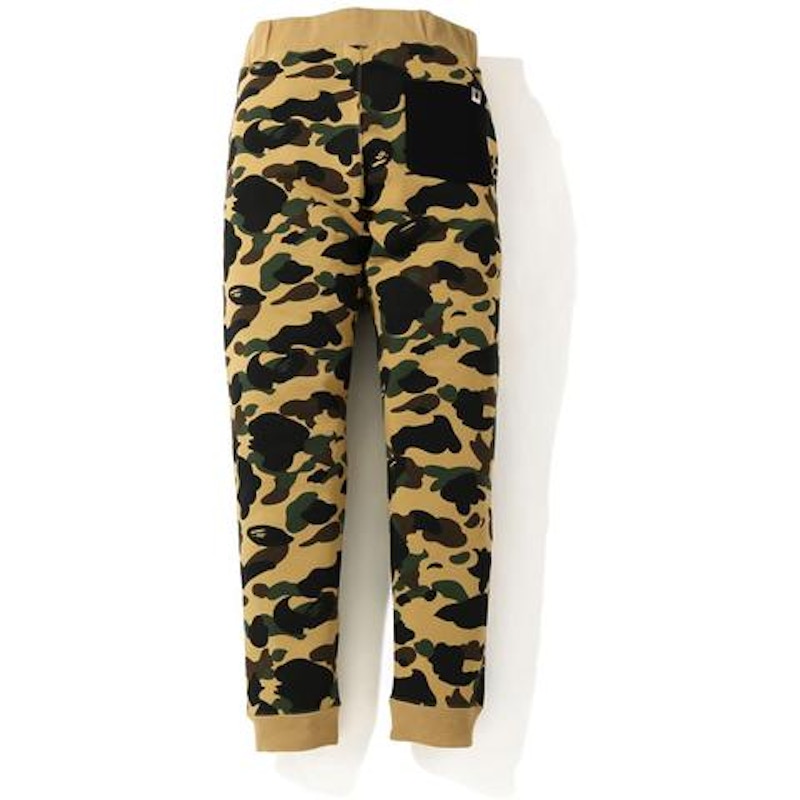 BAPE 1St Camo Shark Slim Sweatpants Yellow/Black Men's - US