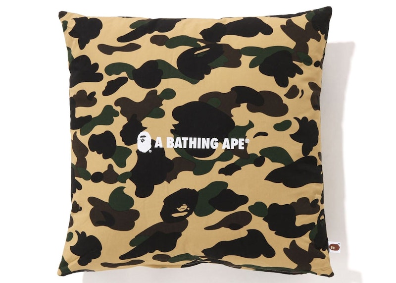 BAPE 1st Camo A Bathing Ape Square Cushion Yellow - SS23 - US