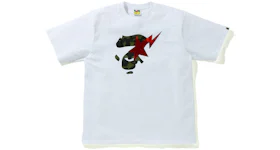 BAPE 1st Camo Ape Face Sta Relaxed Fit Tee White/Green