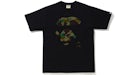 BAPE 1st Camo Ape Face Tee Black/Green