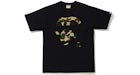 BAPE 1st Camo Ape Face Tee Black/Yellow