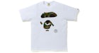 BAPE 1st Camo Ape Face Tee White/Green