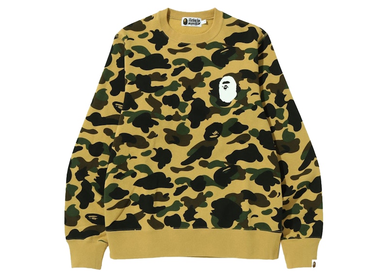 BAPE 1st Camo Ape Head Crewneck Green Men's - FW21 - US