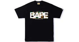 BAPE 1st Camo BAPE Logo Tee Black Yellow