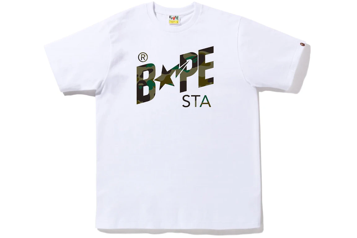 BAPE 1st Camo BAPE Sta Logo Tee (FW22) White Green