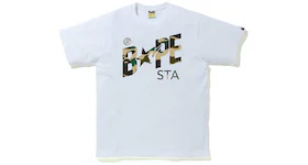 BAPE 1st Camo Bapesta Logo Tee White/Yellow