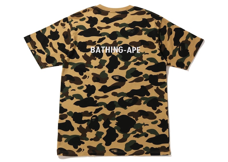 BAPE 1st Camo Bathing Ape Tee Yellow Men's - SS22 - US