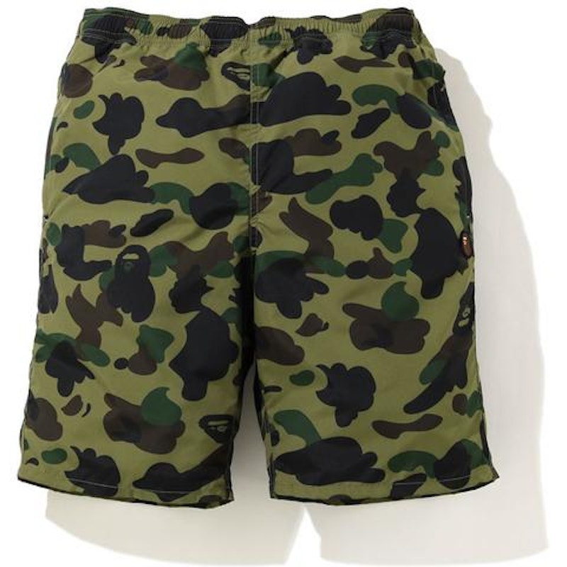 BAPE 1st Camo Beach Shorts Green Men's - US