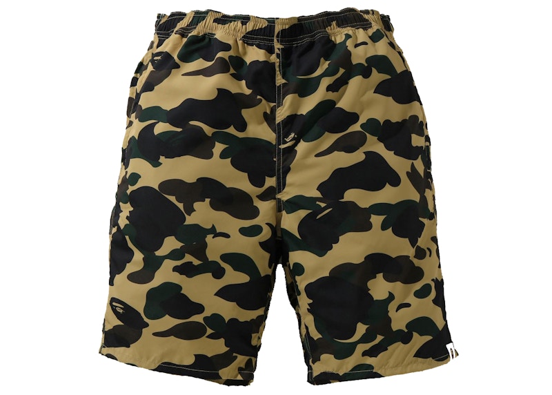 BAPE 1st Camo Beach Shorts (SS21) Yellow