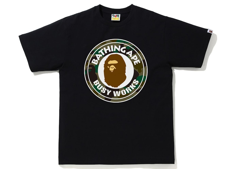 BAPE 1st Camo Busy Works Tee (SS21) Black/Green