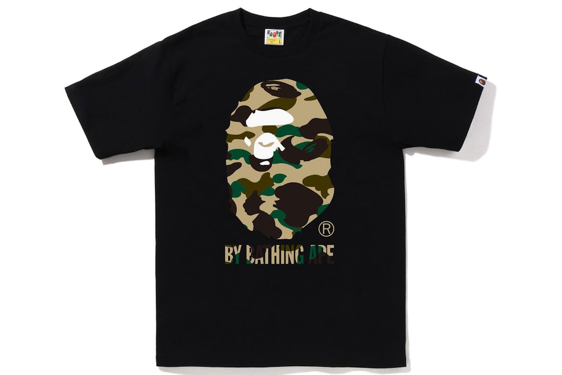 Pre-owned Bape 1st Camo By Bathing Ape Tee (fw22) Black Yellow