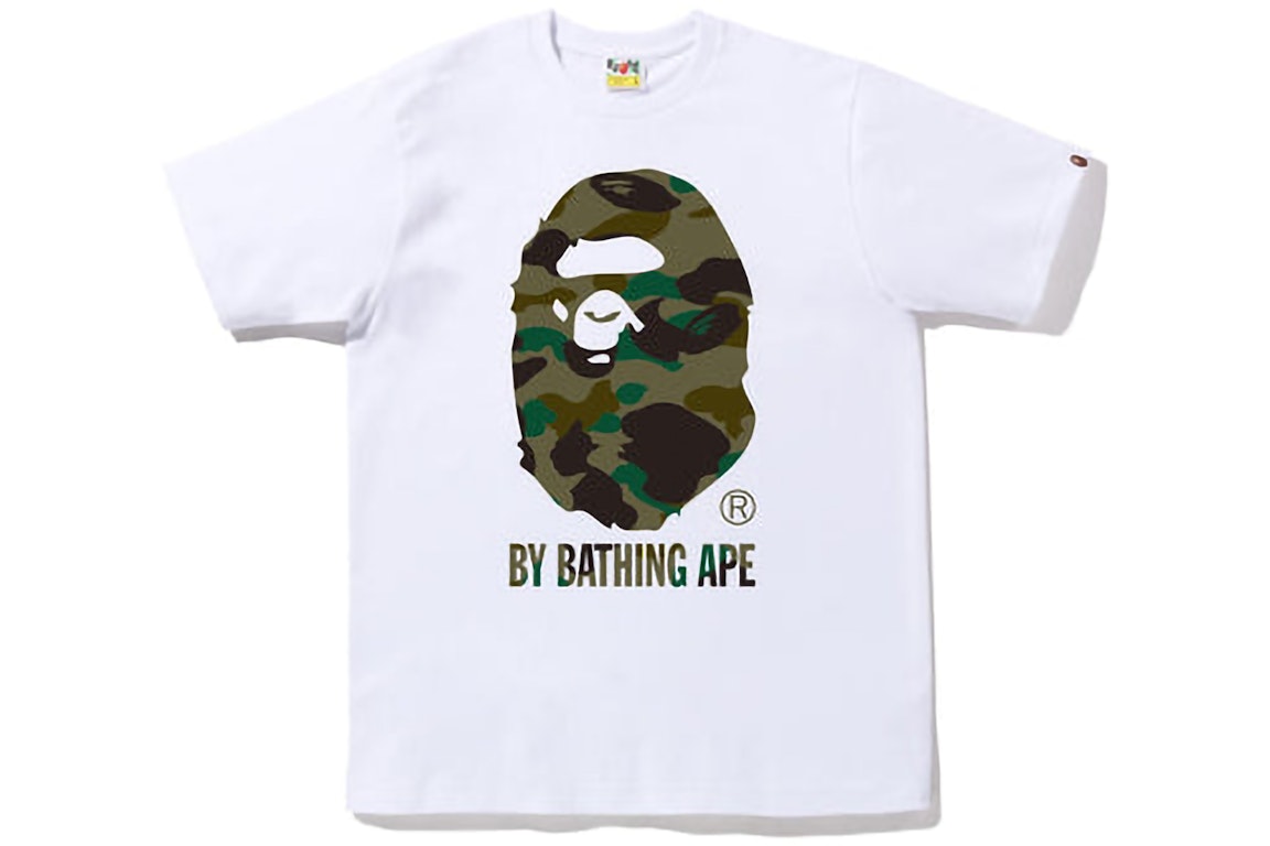Pre-owned Bape 1st Camo By Bathing Ape Tee (fw22) White Green