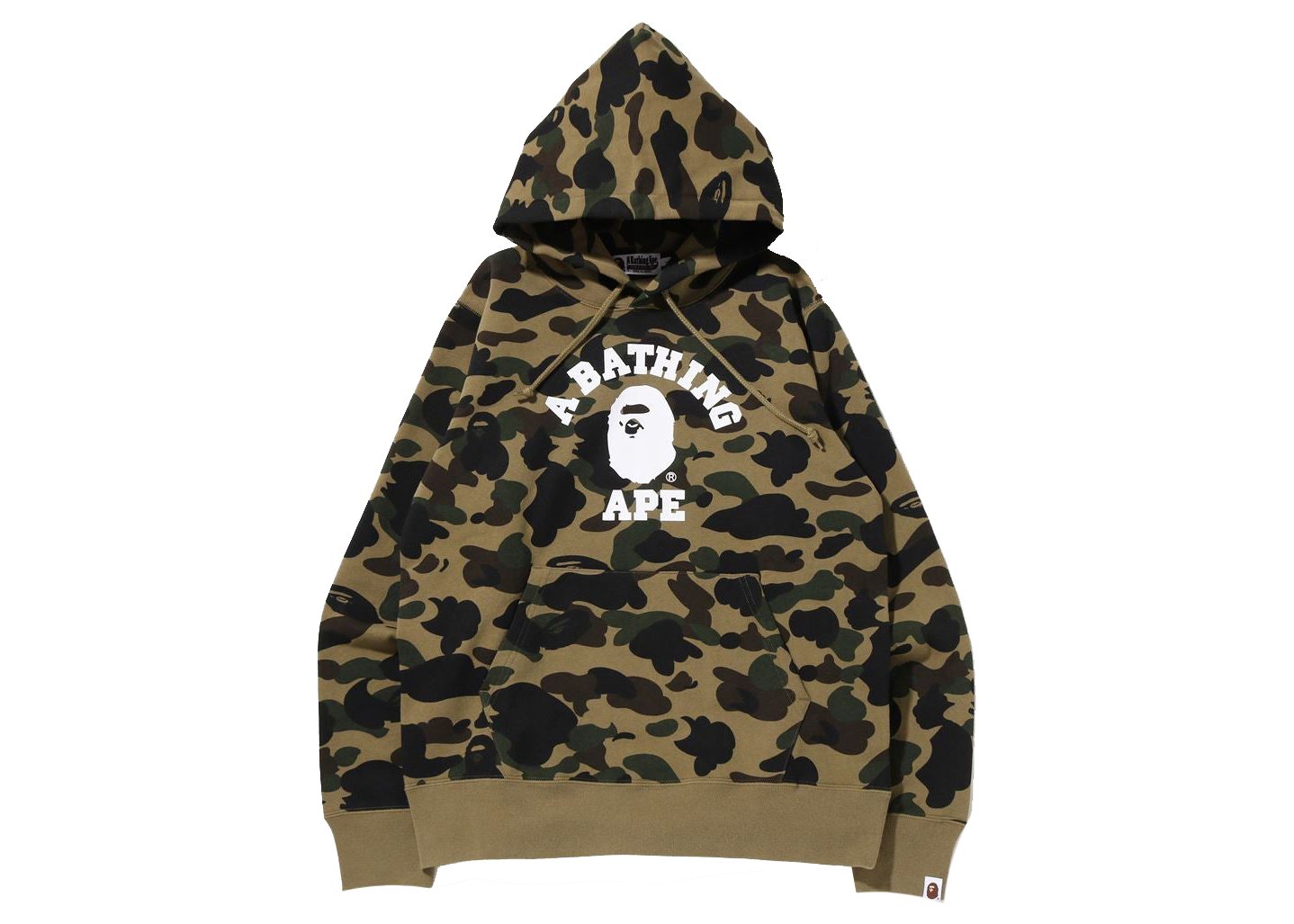 BAPE 1st Camo College Pullover Hoodie (SS22) Green Men's - SS22 - US