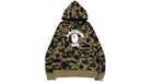 BAPE 1st Camo College Pullover Hoodie Green