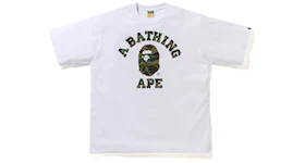 BAPE 1st Camo College Relaxe Fit Tee White/Green