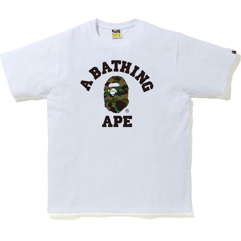 BAPE 1st Camo College T-Shirt White/Green メンズ - Permanent ...