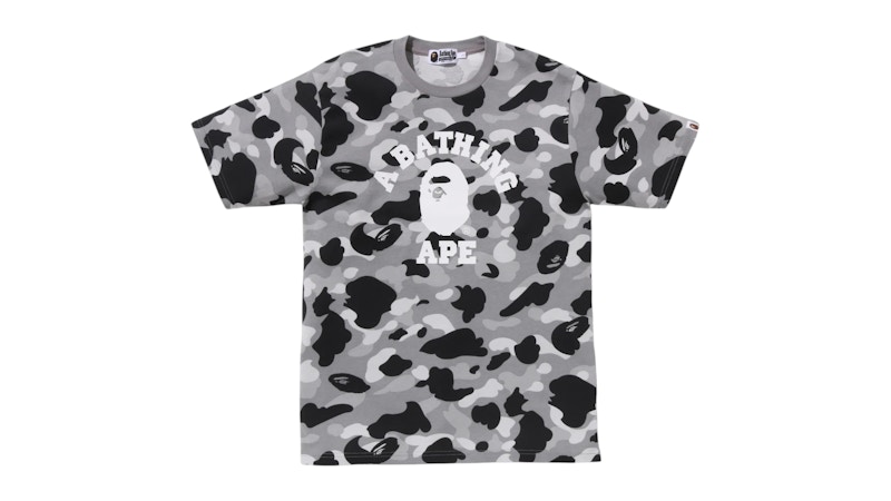 Stockx Bape T Shirt Army BAPE 1st Camo College Tee Tee Gray Men's