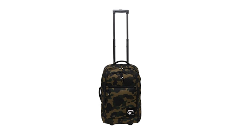 Pre-owned Bape 1st Camo Cordura Travel Luggage In Green