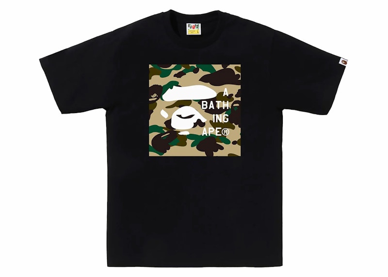 BAPE 1st Camo Face Tag Logo Tee Black Men s SS24 US