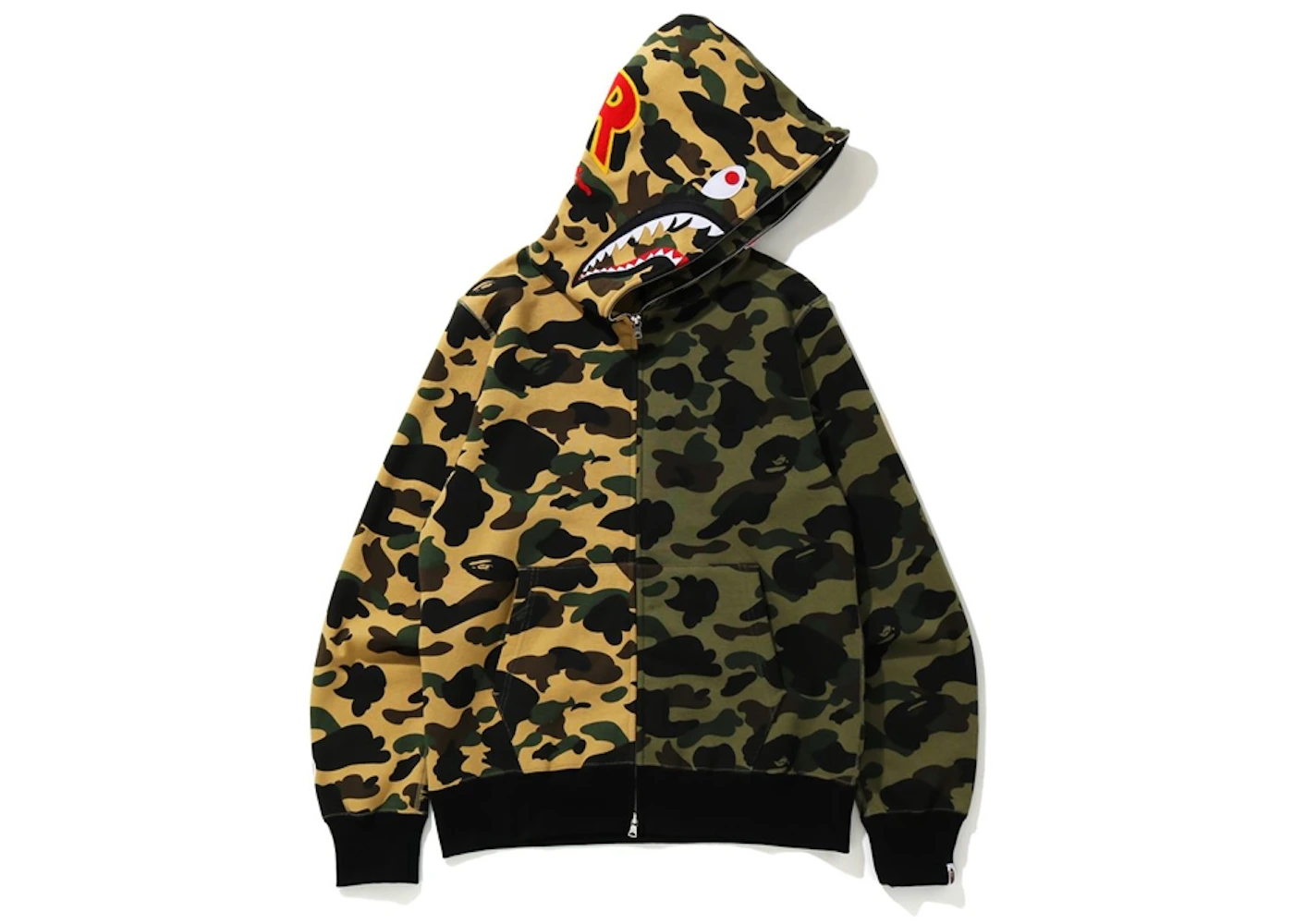 Bape city camo half shark hoodie Clearance