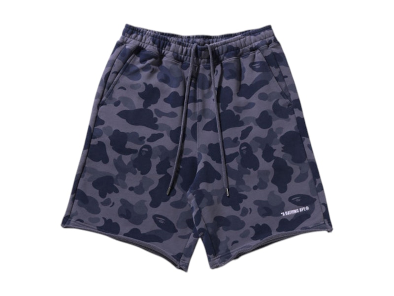 BAPE 1st Camo Heavy Washed Relaxed Fit Sweat Shorts Charcoal Men's