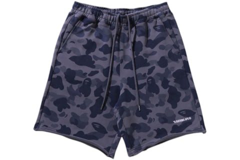 BAPE 1st Camo Heavy Washed Relaxed Fit Sweat Shorts Charcoal Men's